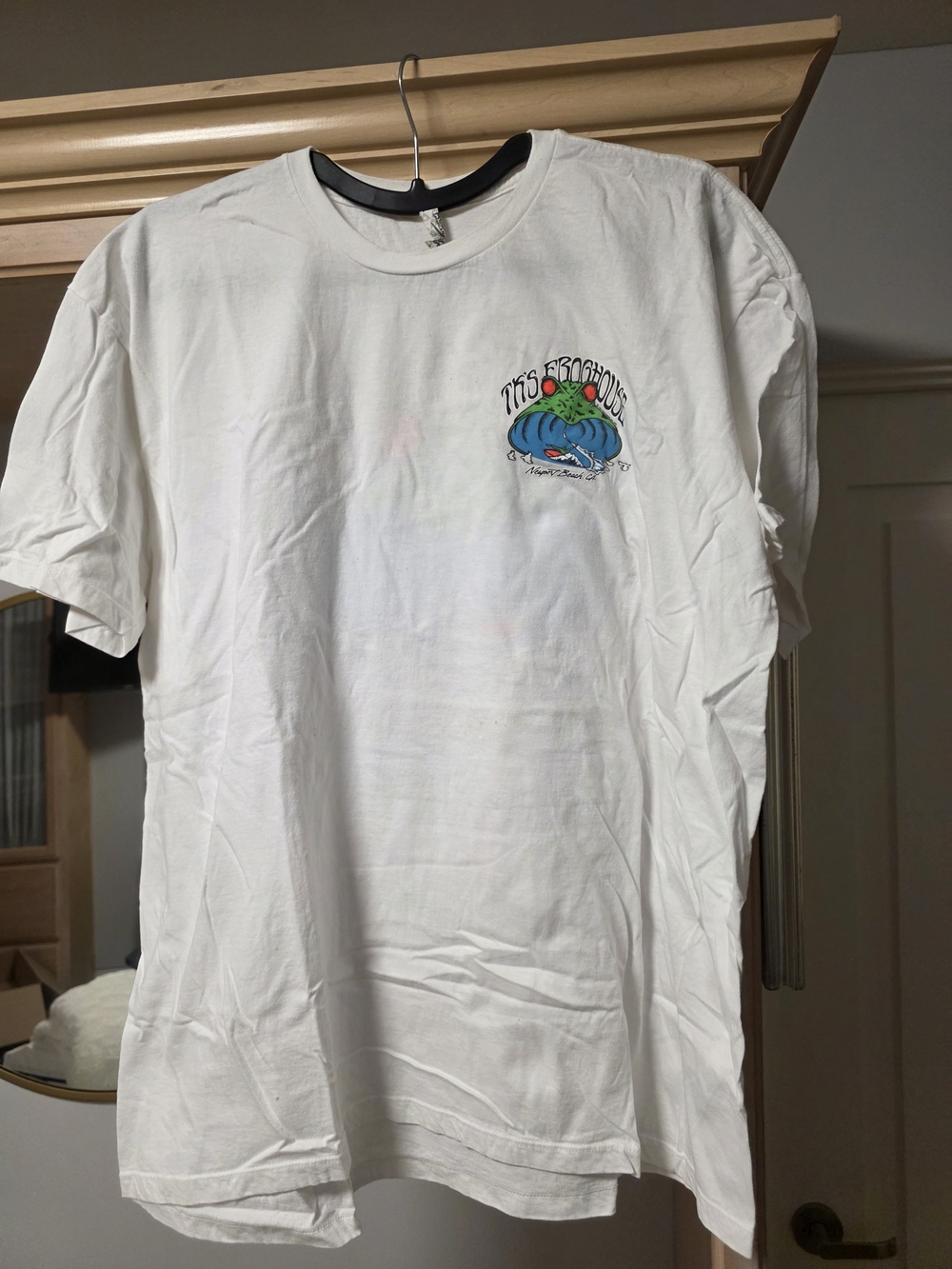 White Short-Sleeve Graphic Tee with Colorful Chest Art